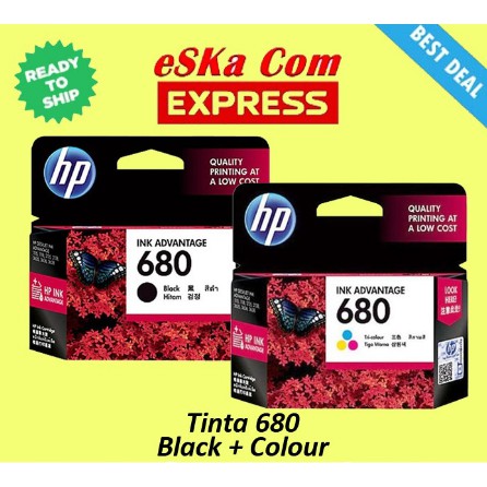 Jual trend♀*Paket Tinta Printer HP 680 Black Dan Color Printer HP ...