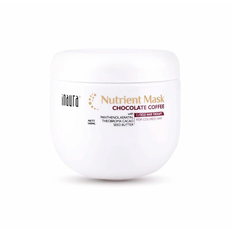 Jual Inaura nutrient mask chocolate coffee for colored hair 1000ml ...