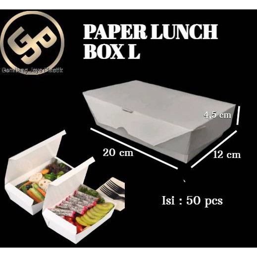 Jual Lunch Box Paper Lunch Box Paper Lunch Box L Kemasan Dus Box Ayam Geprek Lunch Box 8182