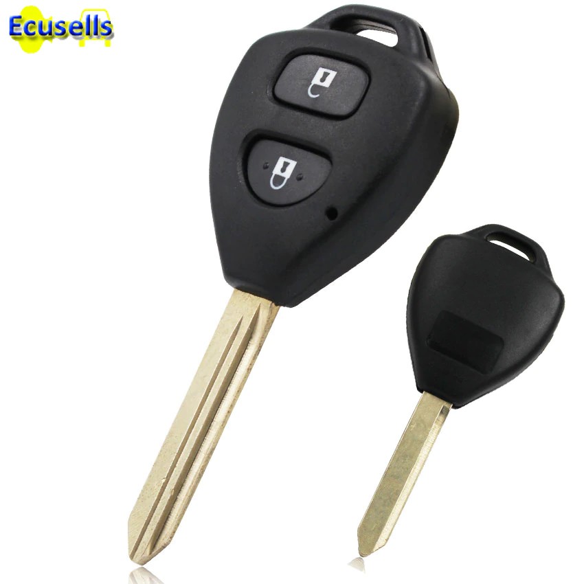 RFC 2-Button Key Case For Toyota Verso 2010-2012 (TOY47 Profile, Black) Remote Fob Cover