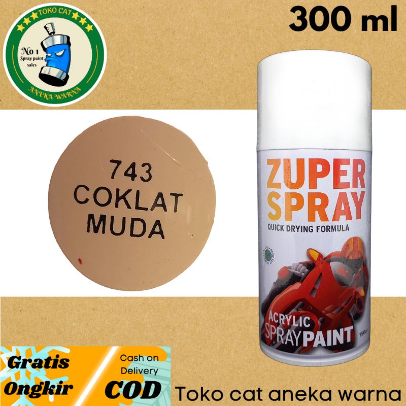 Jual cat semprot 300cc coklat cokelat muda zuper spray produk dari rj