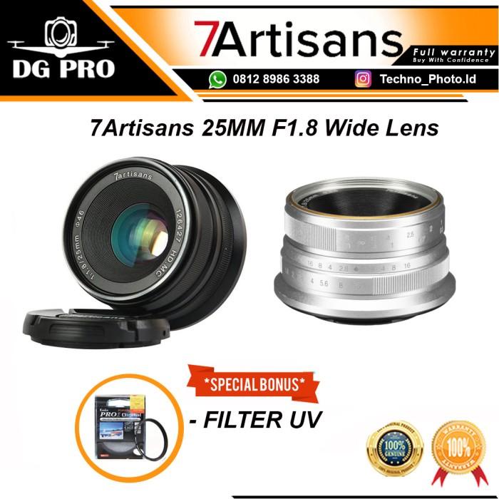 Jual Lensa 7Artisans 25Mm F1.8 For Canon Eos-M Silver - 7Artisan ...