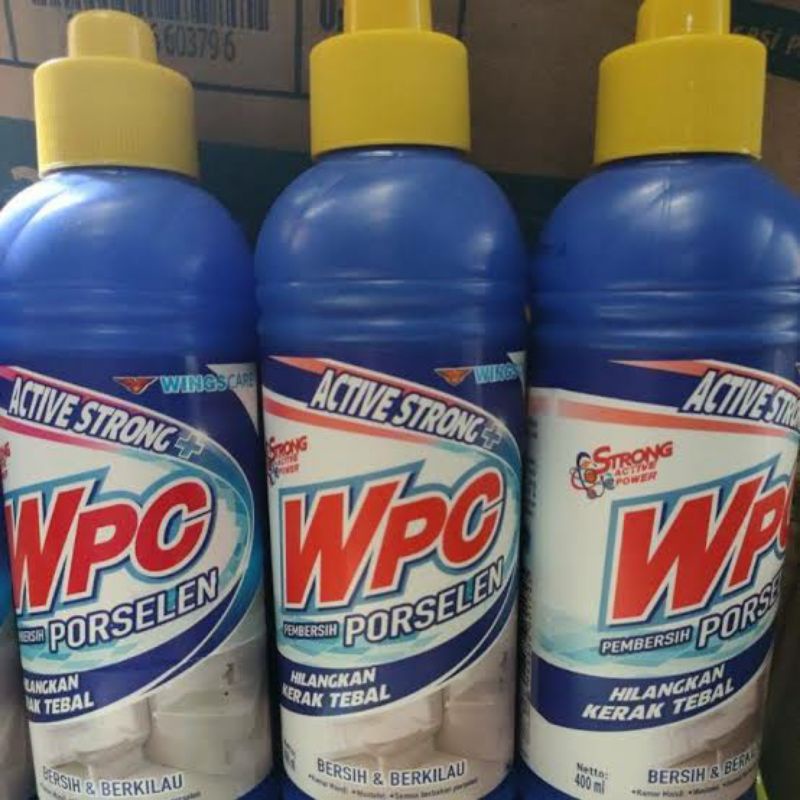 Jual WPC Wings Porselen Cleaner Active Strong Biru 400ml 1 Dus Isi 12 ...