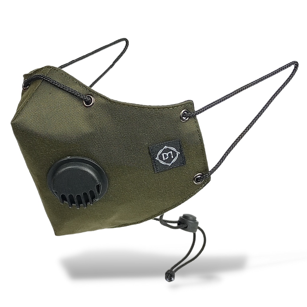 Jual Army Green Earloop Ventilator - DMI Mask | masker kain polos 3 ...