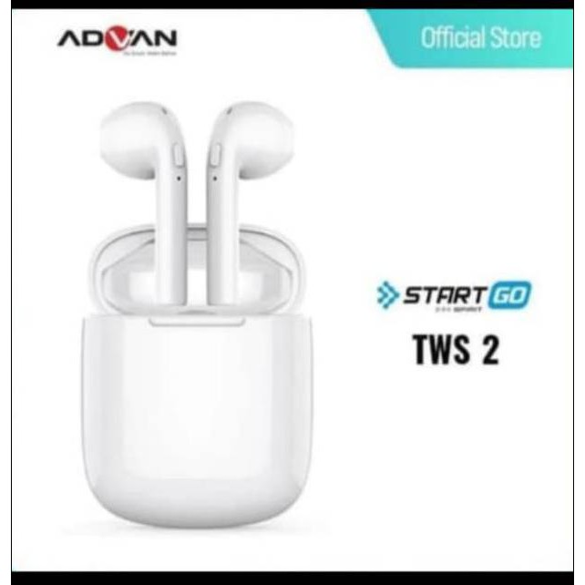 Earphones Advan Star Go Tws 2 Earbuds Earphone Wireless Bluetooth Garansi Resmi