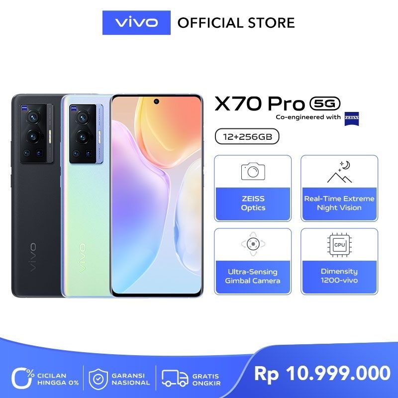 Jual HP VIVO X70 PRO X70PRO 5G RAM 12/256 12GB + 4GB EXTENDED RAM