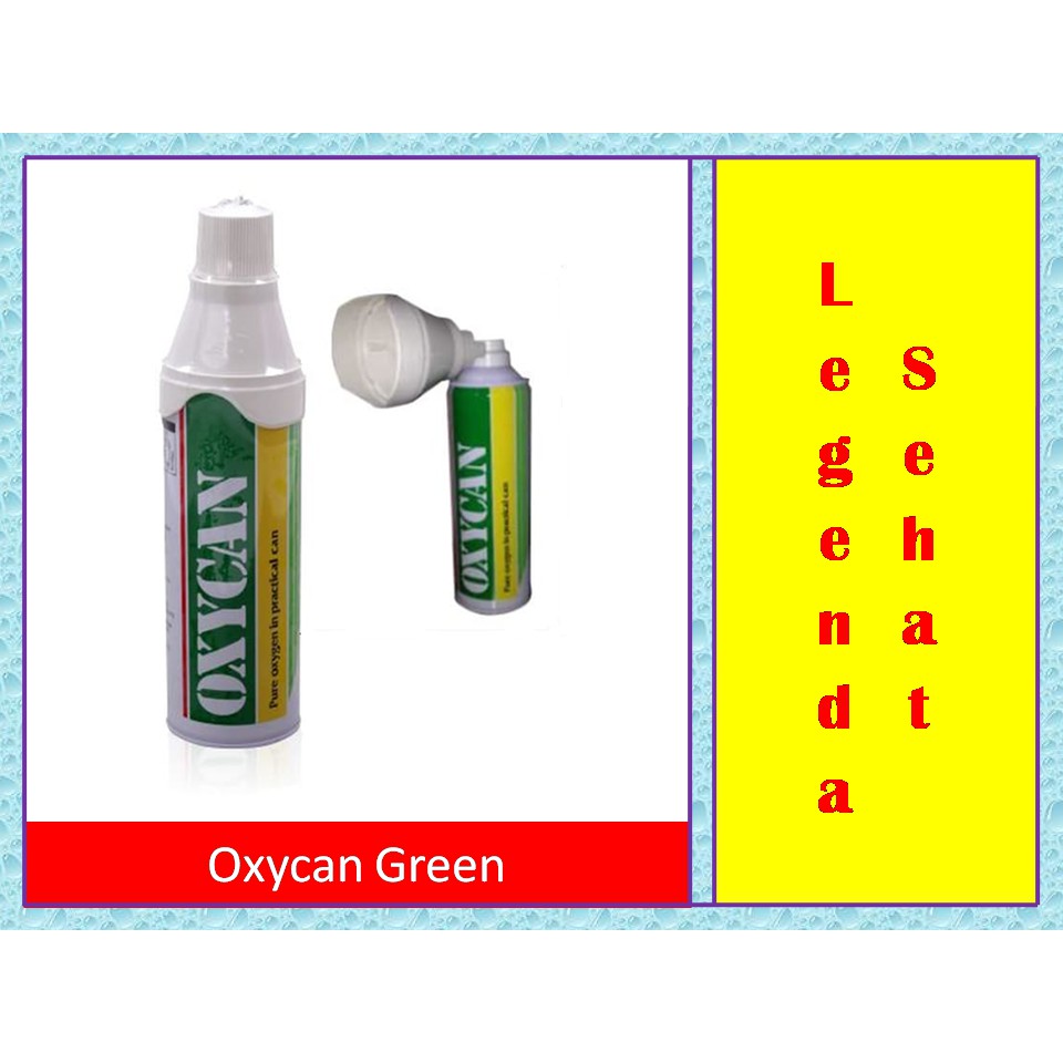 Jual Oxycan Green Oksigen Portable Oksigen Tabung Kaleng 500cc | Shopee ...