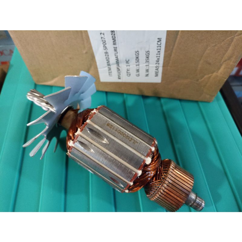 Jual ARMATURE /ANGKER RYU RMD28 FOR MESIN BOR MAGNET 28MM RYU RMD28 ...