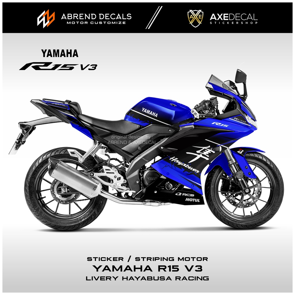 Jual Striping Yamaha R15 V3 Hayabusa Racing / Stiker Motor R15 Desain ...