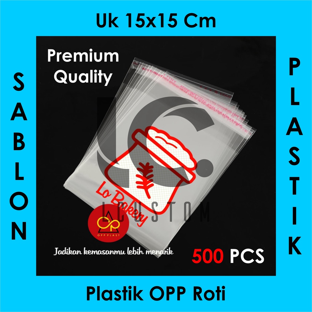 Jual Sablon Plastik Opp Roti Ukuran 15x15 Free Desain | Shopee Indonesia