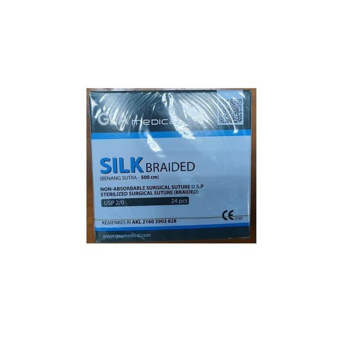 Jual Gea Medical Catgut Silk Braided 30 Non Jarum 1 Box Isi 24pcs