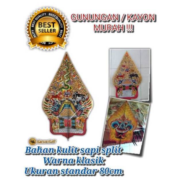 Jual Wayang Kulit Gunungan Kayon Standar Dalang / Gunungan Wayang ...