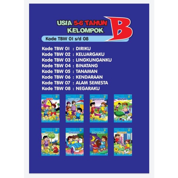 Jual Buku Tematik Umum B (5-6 Tahun) Utk TK/ PAUD - Irfan Aksara Media ...