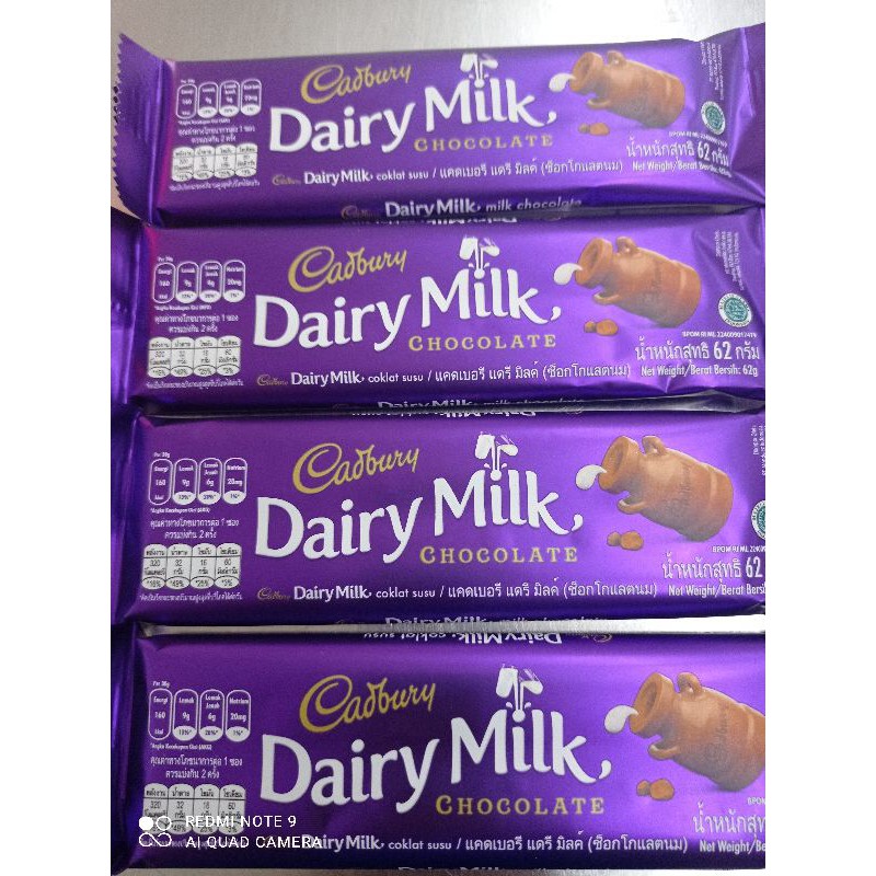 Jual Cadbury Dairy Milk Chocolate 62gr | Shopee Indonesia