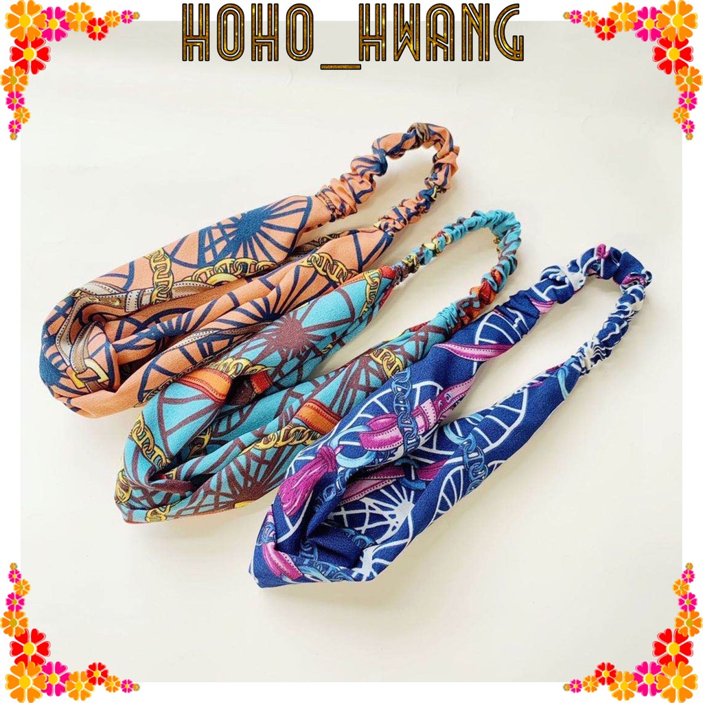 Jual Hohohwang F 9 Bando Rambut Ala Korea Bandana Rajut Aksesoris Wanita Karet Bando Import 