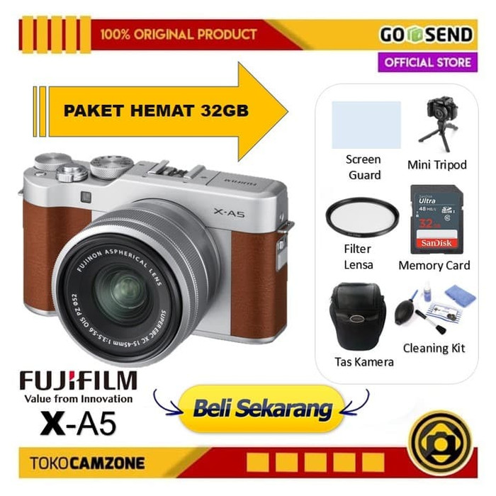 Jual Kamera Fujifilm XA5 XA5 Mirrorless Kit 1545mm PAKET LENGKAP