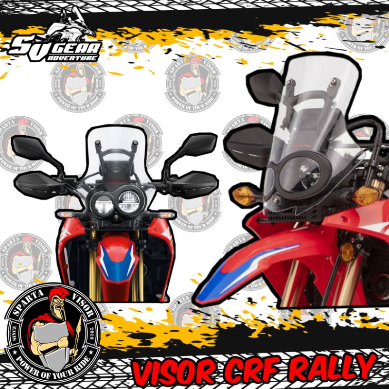 Jual visor / windshield honda crf 250 rally & model buta tebal 4mm ...