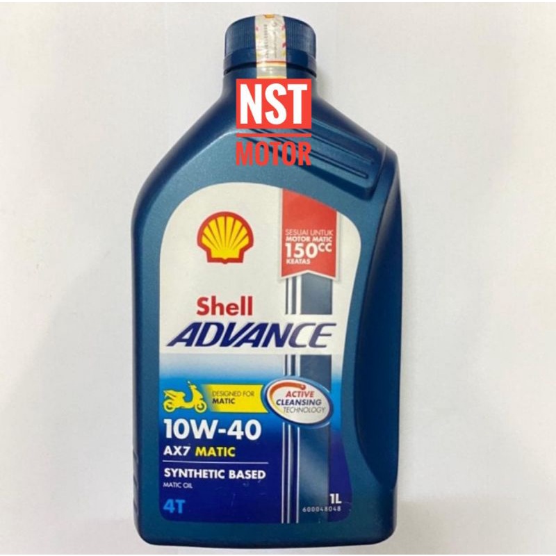 Jual Oli Shell Advance AX7 Matic Sae 10W40 1Liter Original Asli Shell ...