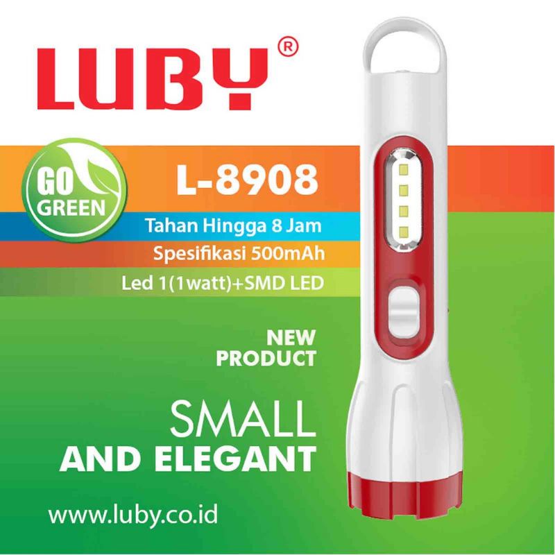 Jual Senter Luby kondisi baru 8908 1 Watt model baruKapasitas baterai ...