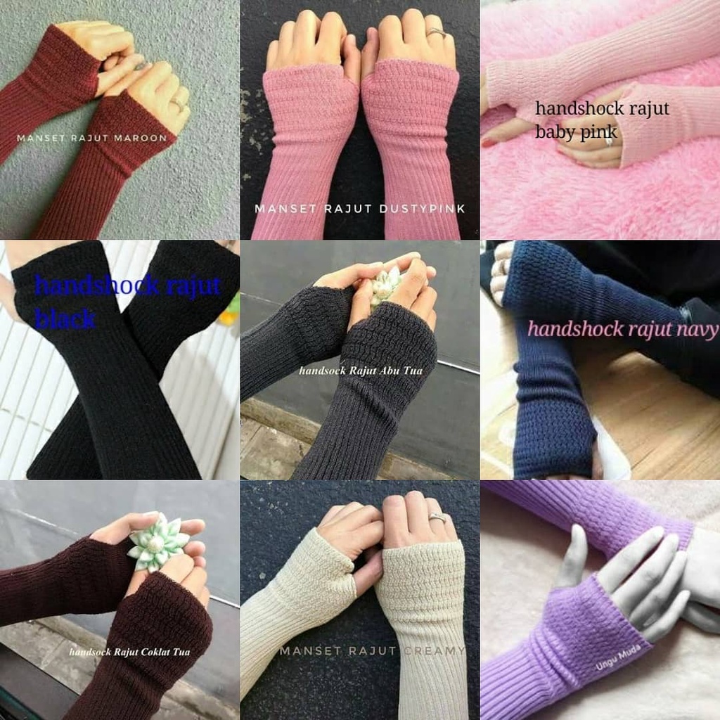Jual handsock rajut / manset rajut pelindung tangan tidak panas ...