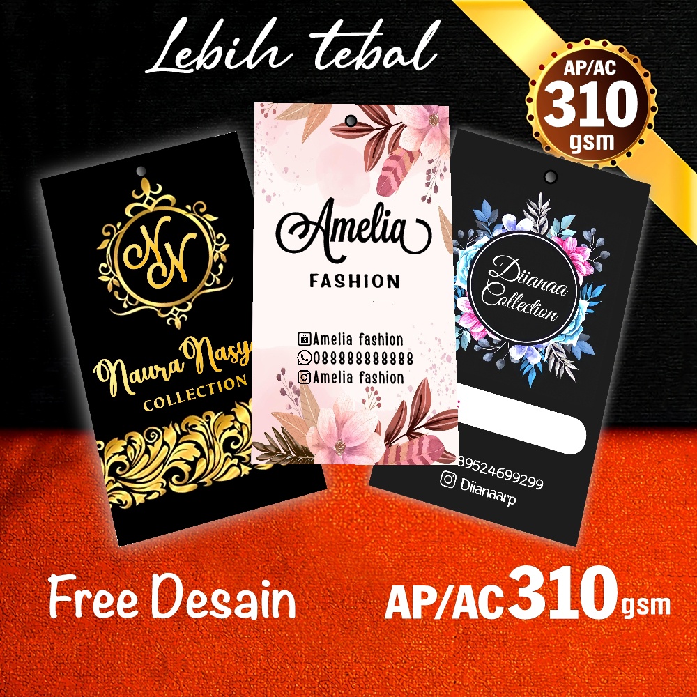 Jual Hang Tag Label Baju Hangtag Custom Hantag Costum Handtag Murah ...