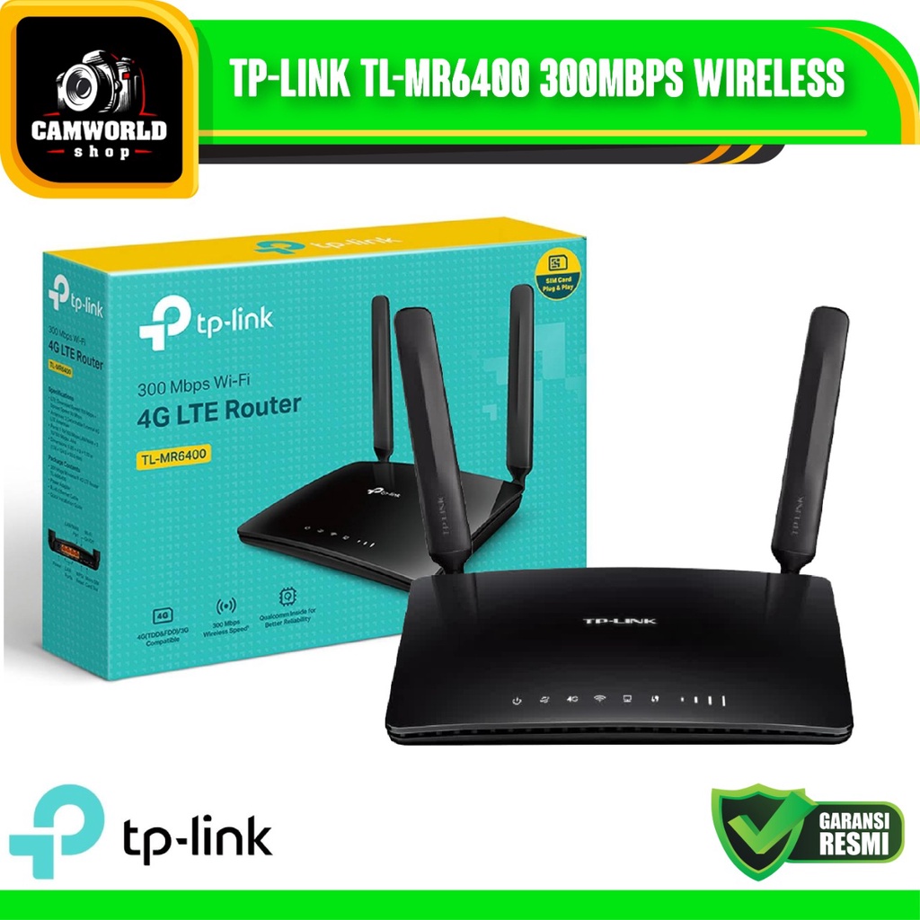 Jual TP-LINK TL-MR6400 300Mbps Wireless N 4G LTE Router | Shopee Indonesia