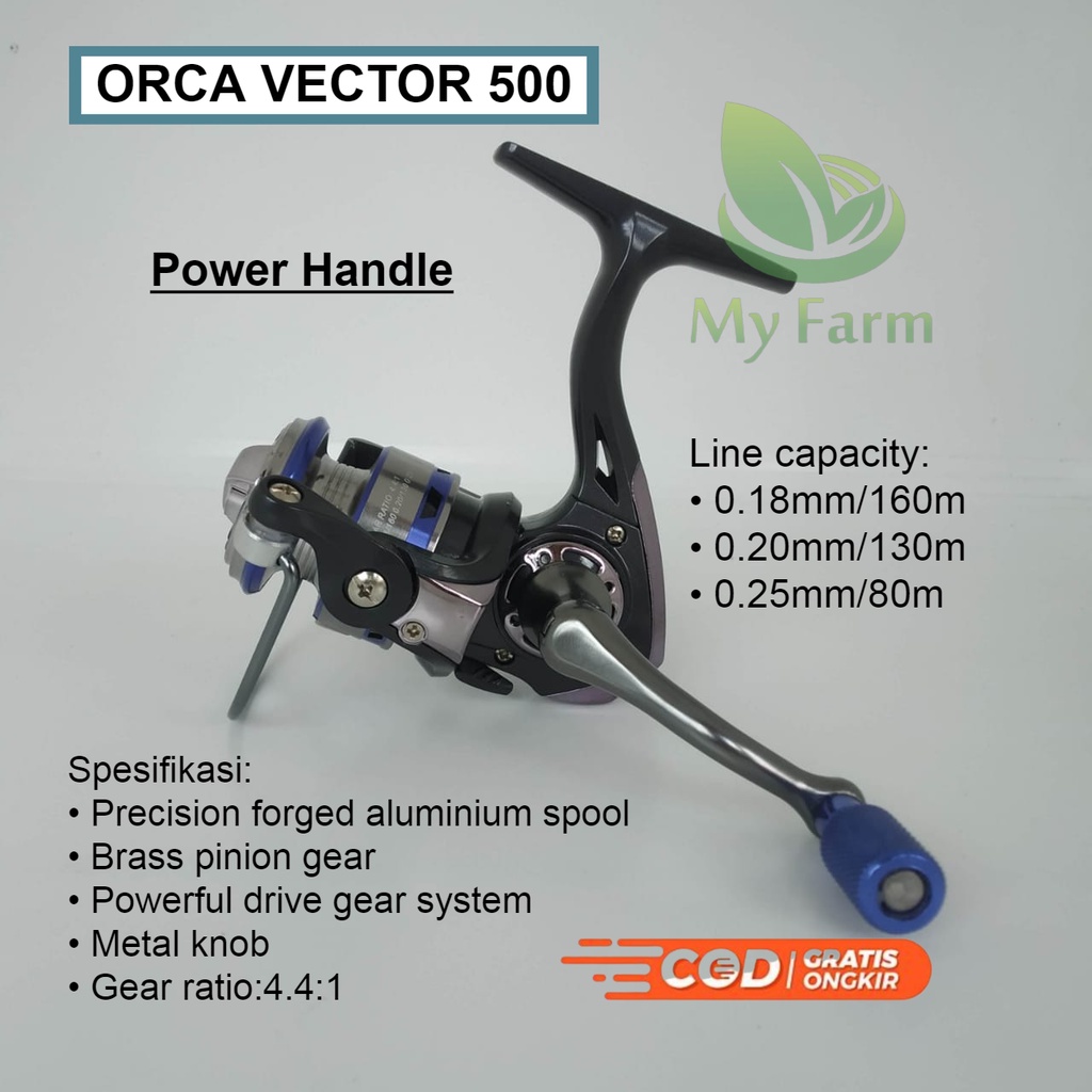 Jual Reel Orca Vektor 500 Power Handle