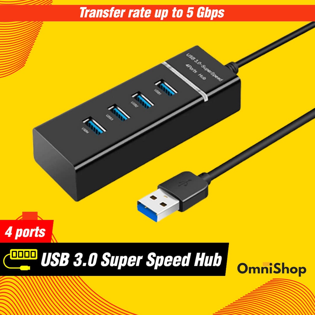 Jual USB Hub 3.0 4 Port High Speed Slot Data Colokan USB3.0 Hub Super ...