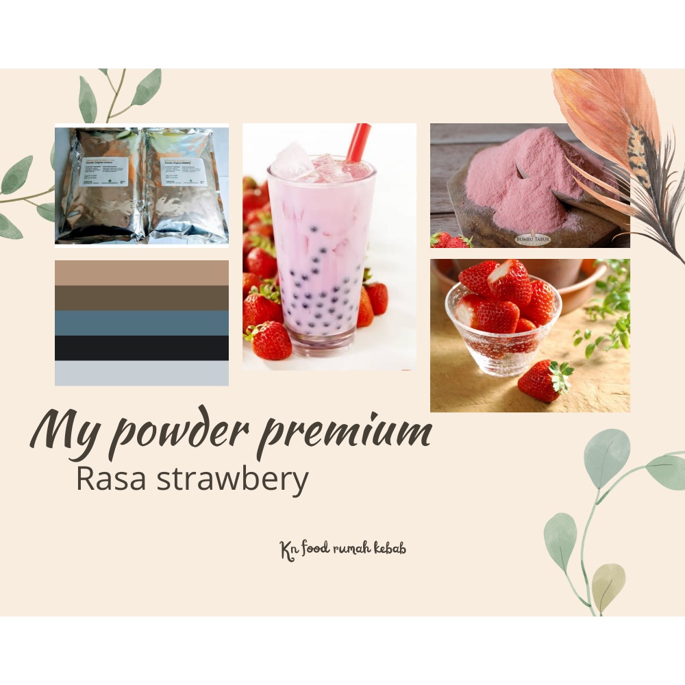 Jual Powder Strawberry PREMIUM - Powder Minuman rasa Strawberry 1kg ...