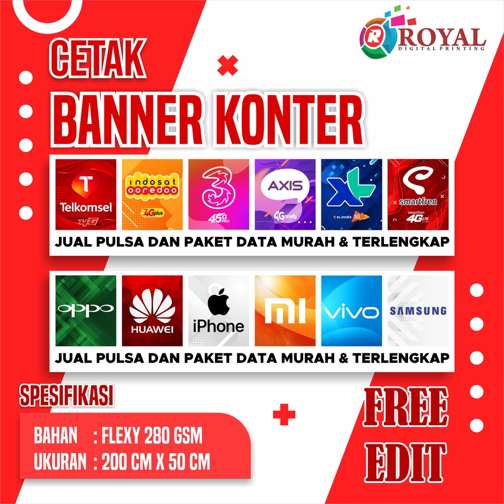 Jual Banner Spanduk Konter Murah/ Banner Konter / Renda Konter Lanskap ...