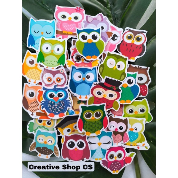 Jual Isi Stiker Sticker Owl Stiker Burung Hantu Lucu Stiker Kartun Sticker Aesthetic