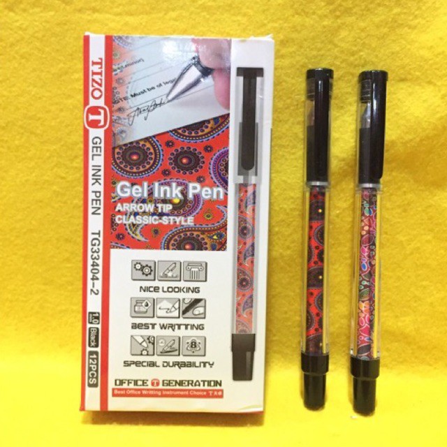 Jual Pulpen Gel Batik TIZO 1 0 Mm TG33404 2 1 Pcs Shopee Indonesia