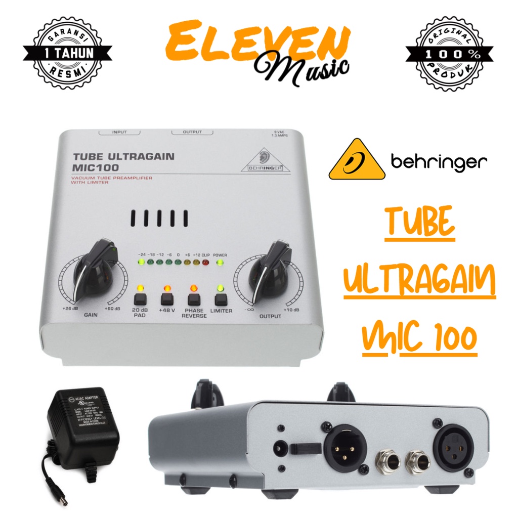 Jual behringer mic 100 mic100 tube pre amplifier original Shopee