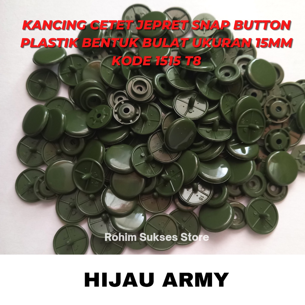 Jual Kancing Cetet Jepret Snap Button Plastik Bentuk Bulat Ukuran 15mm ...