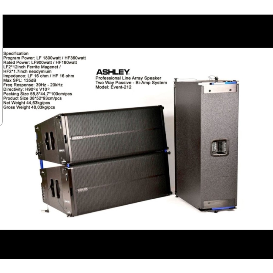 Jual SPEAKER LINE ARRAY ASHLEY EVENT212/EVENT 212 ( 2 X 12INCH PASSIVE ...