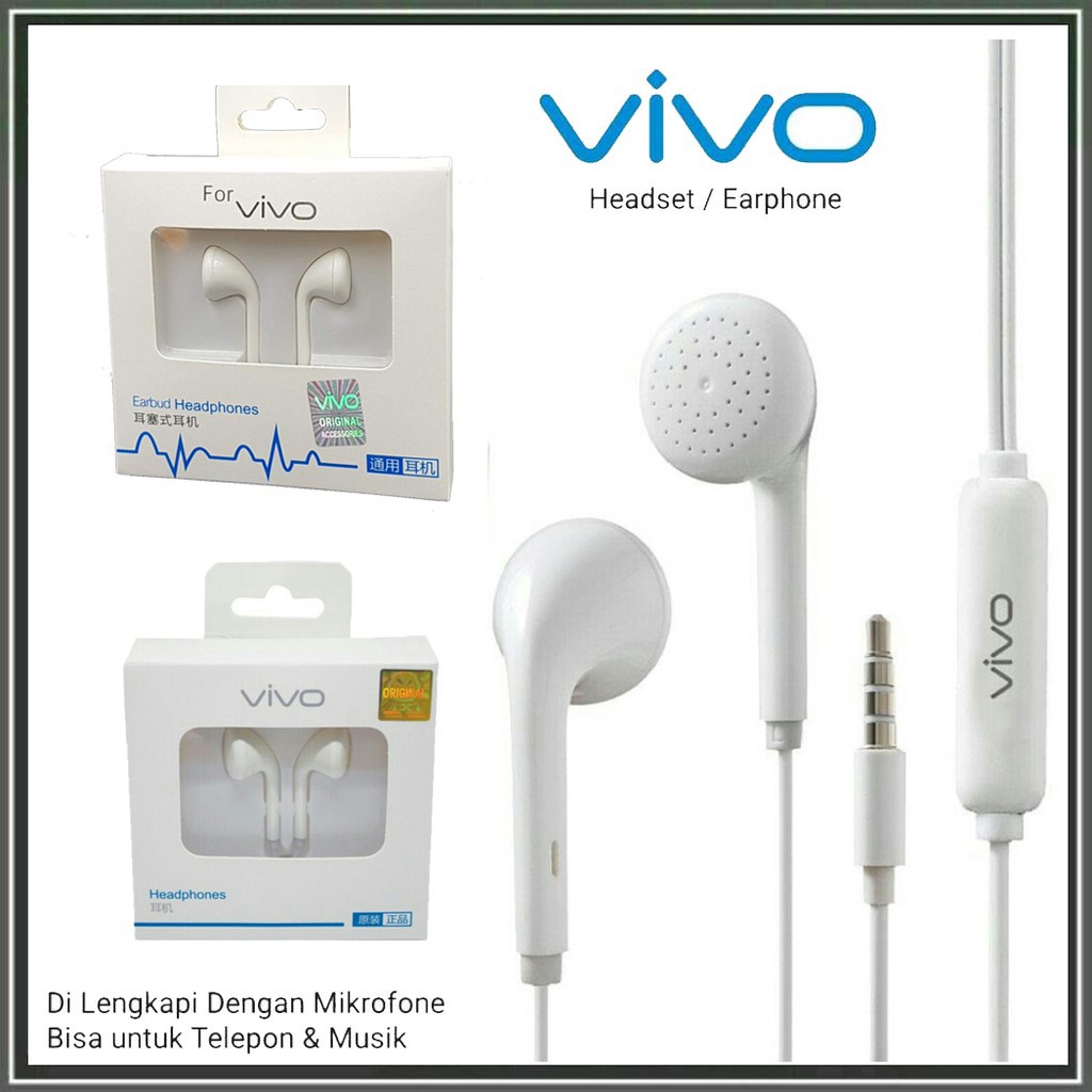 HEADSET VIVO ORIGINAL 99 MIC EARPHONE VIVO ORI MH133