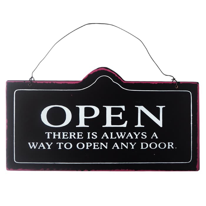 Jual Pati Hitam|sign board gantung pintu open closed buka tutup toko ...