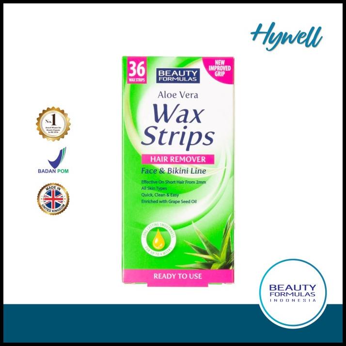 Jual Beauty Formulas Aloe Vera Wax Strips Face & Bikini Line 36 Strips