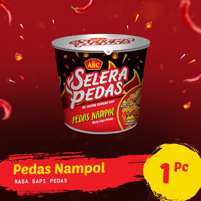 Jual Abc Cup Selera Pedas Nampol 80 Gr Shopee Indonesia