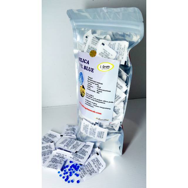 Jual Silica Gel Biru Silika Gel Blue Isi Sachet Kemasan Ziplok Khusus Kamera Elektronik Non