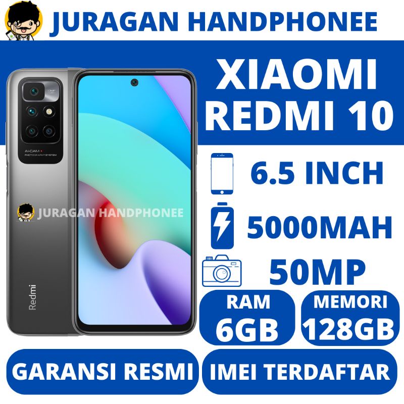 Jual Redmi 10 4/64 GB + 6/128 GB Garansi Resmi | Shopee Indonesia