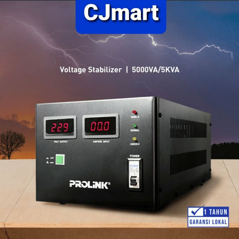 Jual STABILIZER PROLINK PVS5001CD AVR SERVO MOTOR CONTROLLED / 5000VA ...