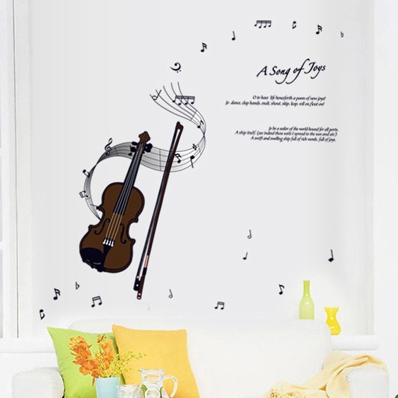 Jual Stiker Dinding / Kaca / Wall Sticker (Musik Biola, A Song of Joys ...
