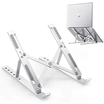 Stand Laptop Meja Laptop Lipat Aluminium Anti Slip Holder Meja Laptop Portable Holder