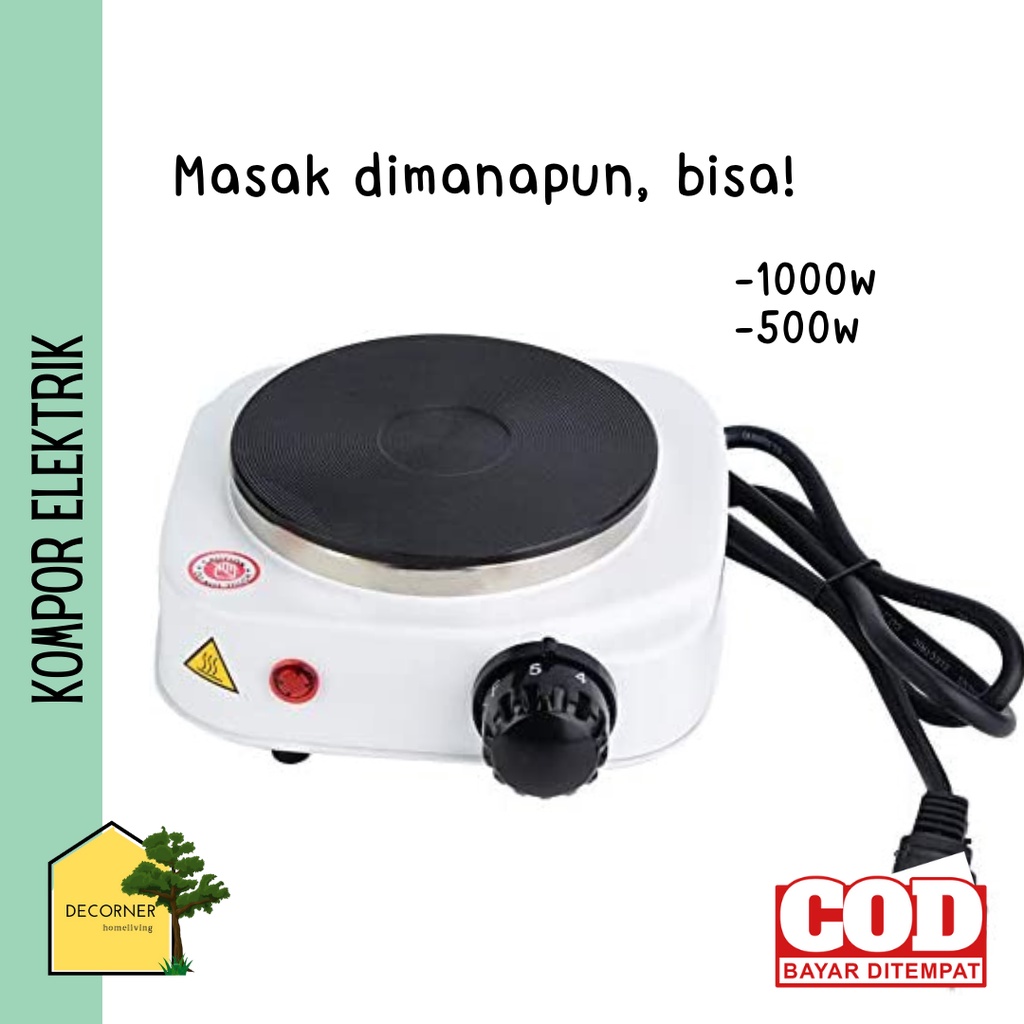 Jual Kompor Listrik Portabel Mini Pemanas Air 500 dan 1000 Watt ...