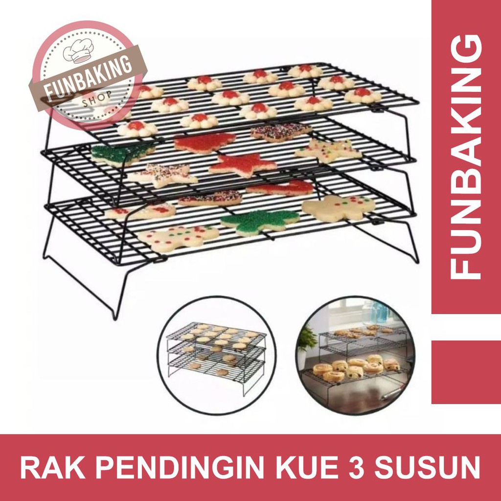 Jual Funbaking Rak Pendingin Kue Roti Susun Cooling Rak Susun