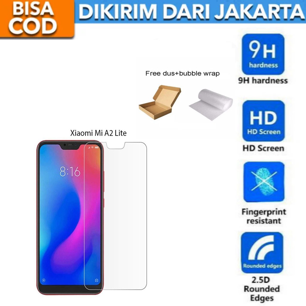Jual Xiaomi Mi A2 Lite Tempered Glass Screen Protector Anti Gores