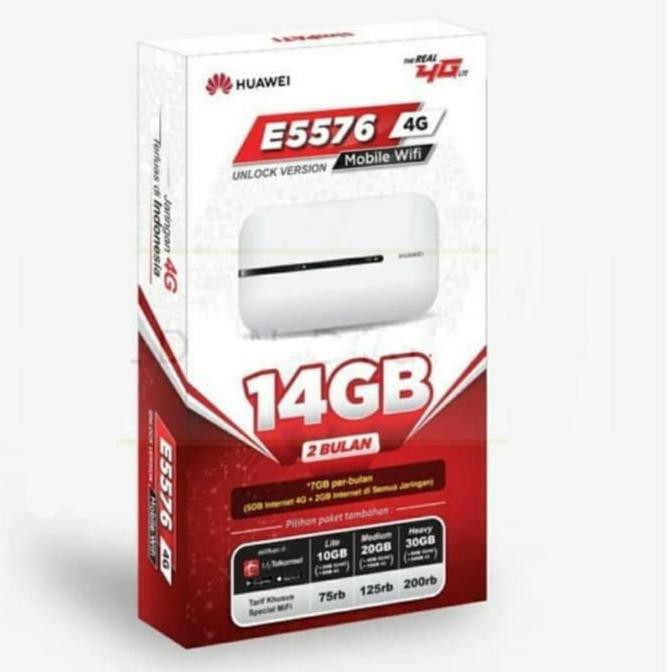 Jual Huawei E 5576 Modem Mifi 4g Lte Unlock Free Telkomsel 14gb