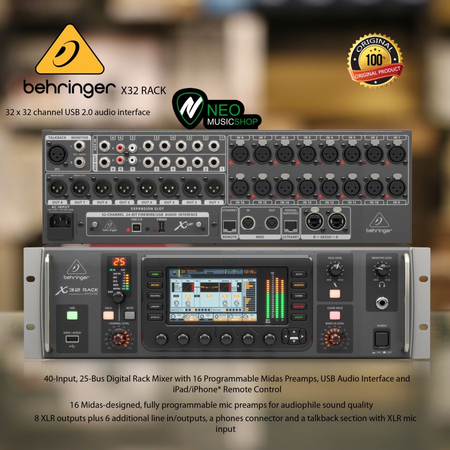 Jual Behringer X32 RACK Digital Rack Mixer | Shopee Indonesia