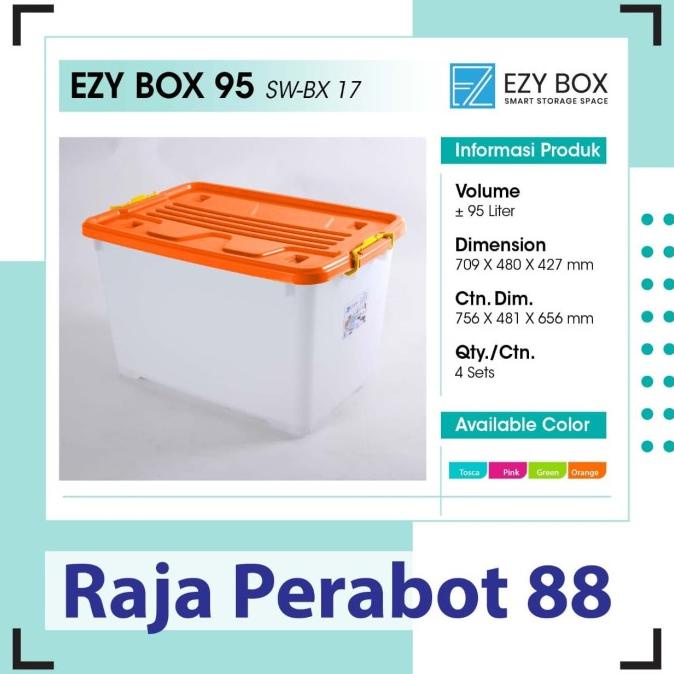 Jual [[COD]] Container box Ezy 95L biggy BERMUTU Kode 1081 | Shopee ...